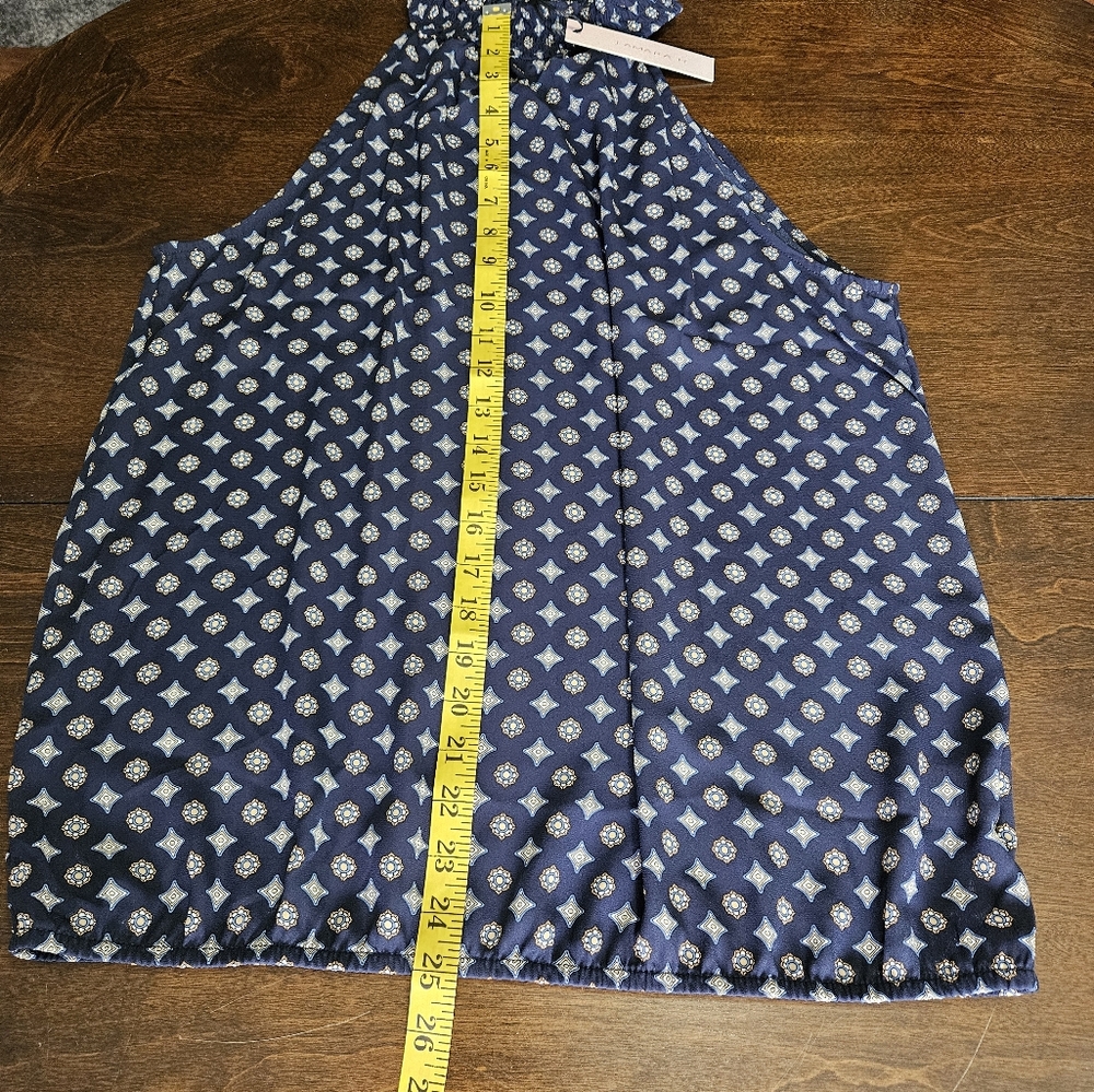 Tamara H NWT women's L halter top, blue - Picture 5 of 5